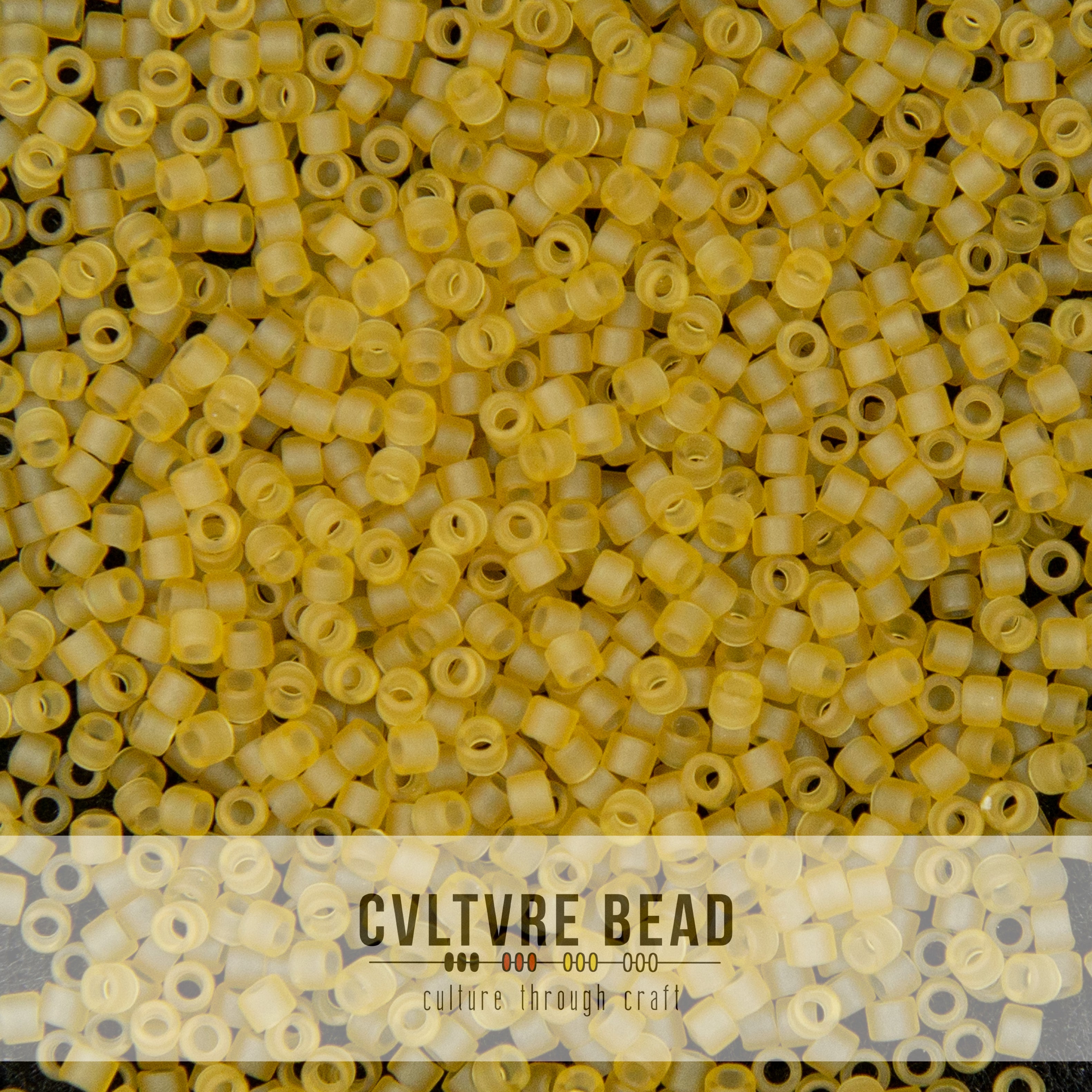 11/0 Dyed Matte Transp. Pale Yellow - Miyuki Delica - 7.2 gram tube